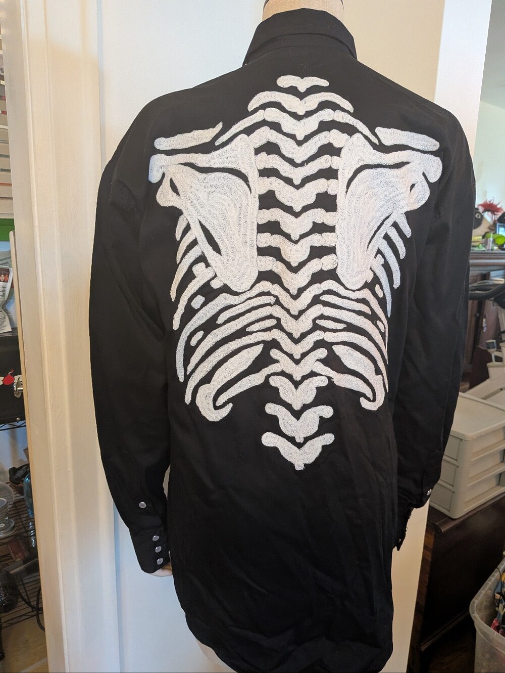 Rockmount Ranch Wear Embroidered Skeleton Shirt